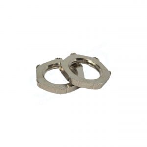 Pflitsch, GMM 216/7 PA, Locknut for equipotential bonding, Mectric Thread, Brass, M16 x 1,5 Nickel plated, Mectric Thread according to EN 60423.