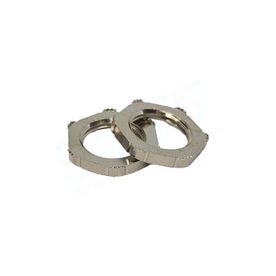 Pflitsch, GMM 216/7 PA, Locknut for equipotential bonding, Mectric Thread, Brass, M16 x 1,5 Nickel plated, Mectric Thread according to EN 60423.