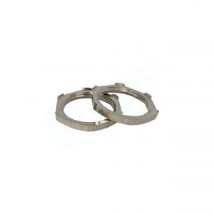 Pflitsch, GMM 225/7 PA, Locknut for equipotential bonding, Mectric Thread, Brass, M25x1,5 Nickel plated, Mectric Thread according to EN 60423.
