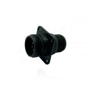 Fujikura, D/MS3100A14S-6P, Wall Mounting Receptacle, 6 size 16 Pin Contacts, Shell Size 14S, Black Trivalent Chromate.