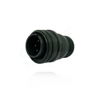 Fujikura, D/MS3106A18-20P, Straight Plug, 5 size 16 Pin Contacts, Shell Size 18, Black Trivalent Chromate.