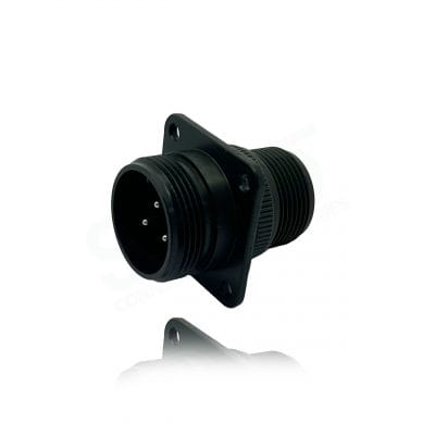 Fujikura, D/MS3100A16S-5P, Wall Mounting Receptacle, 3 size 16 Pin Contacts, Shell Size 16S, Black Trivalent Chromate.