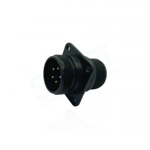 Fujikura, D/MS3100A16S-8P, Wall Mounting Receptacle, 5 size 16 Pin Contacts, Shell Size 16S, Black Trivalent Chromate.