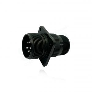 Fujikura, D/MS3100A18-11P, Wall Mounting Receptacle, 5 size 12 Pin Contacts, Shell Size 18, Black Trivalent Chromate.