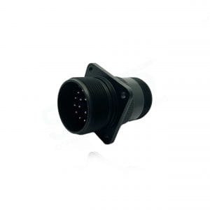 Fujikura, D/MS3100A20-29P, Wall Mounting Receptacle, 17 size 16 Pin Contacts, Shell Size 20, Black Trivalent Chromate.