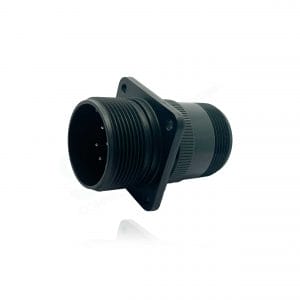 Fujikura, D/MS3100A20-7P, Wall Mounting Receptacle, 8 size 16 Pin Contacts, Shell Size 20, Black Trivalent Chromate.