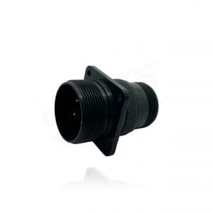 Fujikura, D/MS3100A22-10P, Wall Mounting Receptacle, 4 size 16 Pin Contacts, Shell Size 22, Black Trivalent Chromate.