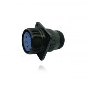 Fujikura, D/MS3100A22-10S, Wall Mounting Receptacle, 4 size 16 Socket Contacts, Shell Size 22, Black Trivalent Chromate.