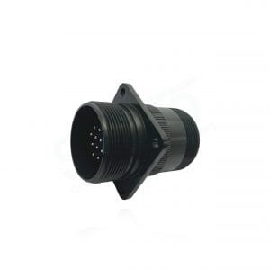 Fujikura, D/MS3100A24-5P, Wall Mounting Receptacle, 16 size 16 Pin Contacts, Shell Size 24, Black Trivalent Chromate.