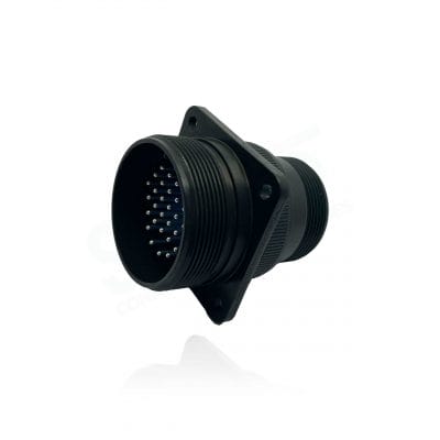Fujikura, D/MS3100A28-15P, Wall Mounting Receptacle, 35 size 16 Pin Contacts, Shell Size 28, Black Trivalent Chromate.