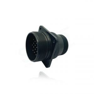 Fujikura, D/MS3100A28-16P, Wall Mounting Receptacle, 20 size 16 Pin Contacts, Shell Size 28, Black Trivalent Chromate.