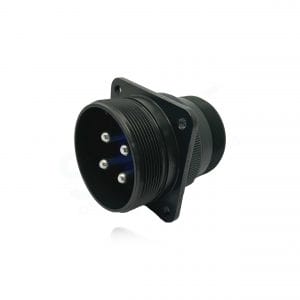 Fujikura, D/MS3100A32-17P, Wall Mounting Receptacle, 4 size 4 Pin Contacts, Shell Size 32, Black Trivalent Chromate.