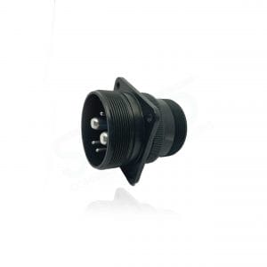 Fujikura, D/MS3100A32-1P, Wall Mounting Receptacle, 2 size 0 and 3 size 12 Pin Contacts, Shell Size 32, Black Trivalent Chromate.