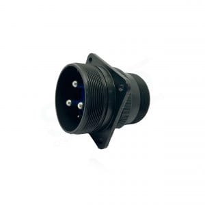Fujikura, D/MS3100A32-2P, Wall Mounting Receptacle, 3 size 4 and 2 size 16 Pin Contacts, Shell Size 32, Black Trivalent Chromate.