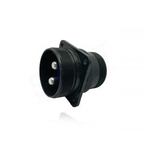 Fujikura, D/MS3100A32-5P, Wall Mounting Receptacle, 2 size 0 Pin Contacts, Shell Size 32, Black Trivalent Chromate.
