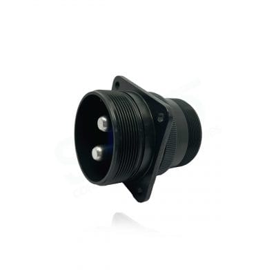 Fujikura, D/MS3100A32-5P, Wall Mounting Receptacle, 2 size 0 Pin Contacts, Shell Size 32, Black Trivalent Chromate.