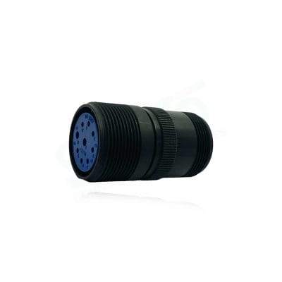 Fujikura, D/MS3101A20-16P, Cable Connecting Receptacle, 2 size 12 and 7 size 16 Pin Contacts, Shell Size 20, Black Trivalent Chromate.