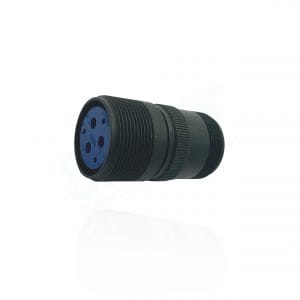 Fujikura, D/MS3101A20-22S, Cable Connecting Receptacle, 3 size 8 and 3 size 16 Socket Contacts, Shell Size 20, Black Trivalent Chromate.