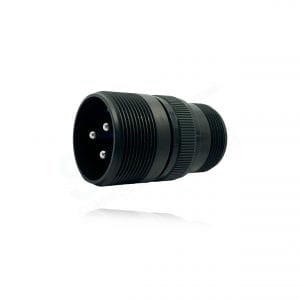 Fujikura, D/MS3101A22-2P, Cable Connecting Receptacle, 3 size 8 Pin Contacts, Shell Size 22, Black Trivalent Chromate.