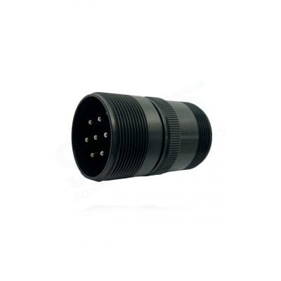 Fujikura, D/MS3101A24-2P, Cable Connecting Receptacle, 7 size 12 Pin Contacts, Shell Size 24, Black Trivalent Chromate.