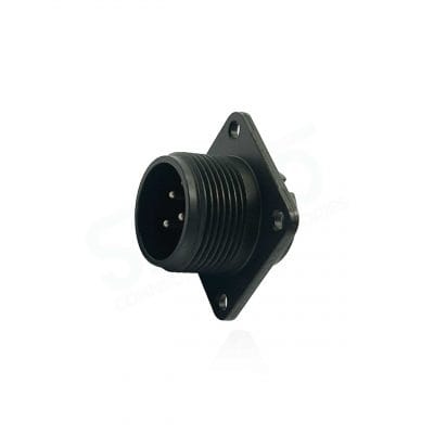 Fujikura, D/MS3102A14S-7P, Box Mounting Receptacle, 3 size 16 Pin Contacts, Shell Size 14S, Black Trivalent Chromate.