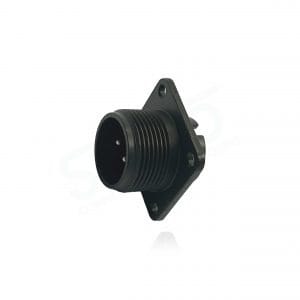 Fujikura, D/MS3102A14S-9P, Box Mounting Receptacle, 2 size 16 Pin Contacts, Shell Size 14S, Black Trivalent Chromate.