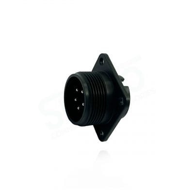 Fujikura, D/MS3102A16S-8P, Box Mounting Receptacle, 5 size 16 Pin Contacts, Shell Size 16S, Black Trivalent Chromate.
