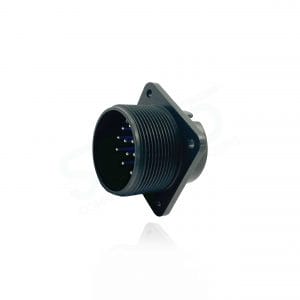Fujikura, D/MS3102A22-19P, Box Mounting Receptacle, 14 size 16 Pin Contacts, Shell Size 22, Black Trivalent Chromate.