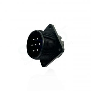 Fujikura, D/MS3102A22-28P, Box Mounting Receptacle, 7 size 12 Pin Contacts, Shell Size 22, Black Trivalent Chromate.