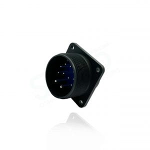 Fujikura, D/MS3102A24-20P, Box Mounting Receptacle, 2 size 12 and 9 size 16 Pin Contacts, Shell Size 24, Black Trivalent Chromate.
