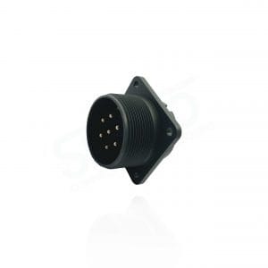 Fujikura, D/MS3102A24-2P, Box Mounting Receptacle, 7 size 12 Pin Contacts, Shell Size 24, Black Trivalent Chromate.