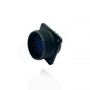 Fujikura, D/MS3102A28-12P, Box Mounting Receptacle, 26 size 16 Pin Contacts, Shell Size 28, Black Trivalent Chromate.