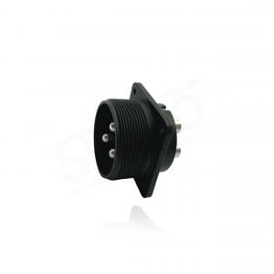 Fujikura, D/MS3102A28-6P, Box Mounting Receptacle, 3 size 4 Pin Contacts, Shell Size 28, Black Trivalent Chromate. For use in Aerospace, Industrial and Welding.