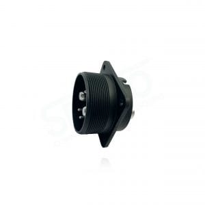 Fujikura, D/MS3102A32-1P, Box Mounting Receptacle, 2 size 0 and 3 size 12 Pin Contacts, Shell Size 32, Black Trivalent Chromate.