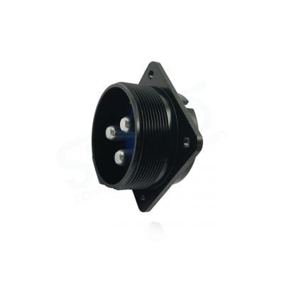 Fujikura, D/MS3102A36-4P, Box Mounting Receptacle, 3 size 0 Pin Contacts, Shell Size 36, Black Trivalent Chromate. For use in Aerospace, Industrial and Welding.