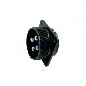 Fujikura, D/MS3102A36-5P, Box Mounting Receptacle, 4 size 0 Pin Contacts, Shell Size 36, Black Trivalent Chromate. For use in Aerospace, Industrial and Welding.