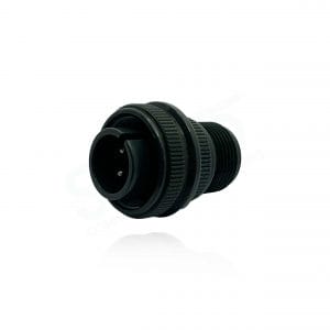 Fujikura, D/MS3106A14S-7P, Straight Plug, 3 size 16 Pin Contacts, Shell Size 14S, Black Trivalent Chromate.