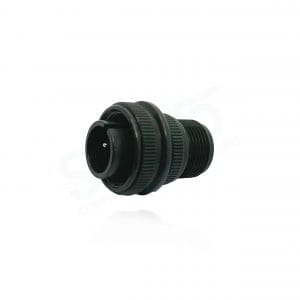 Fujikura, D/MS3106A14S-9P, Straight Plug, 2 size 16 Pin Contacts, Shell Size 14S, Black Trivalent Chromate.