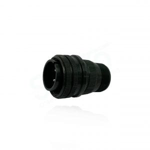 Fujikura, D/MS3106A18-21P, Straight Plug, 3 size 12 Pin Contacts, Shell Size 18, Black Trivalent Chromate.
