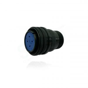 Fujikura, D/MS3106A22-10S, Straight Plug, 4 size 16 Socket Contacts, Shell Size 22, Black Trivalent Chromate.
