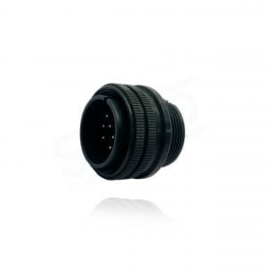 Fujikura, D/MS3106A22-19P(D190), Moistureproof Straight Plug, 14 size 16 Pin Contacts, Shell Size 22, Black Trivalent Chromate.