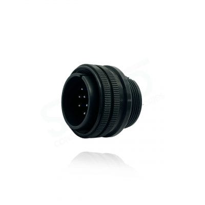 Fujikura, D/MS3106A22-19P(D190), Moistureproof Straight Plug, 14 size 16 Pin Contacts, Shell Size 22, Black Trivalent Chromate.