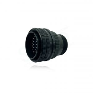 Fujikura, D/MS3106A28-15P, Straight Plug, 35 size 16 Pin Contacts, Shell Size 28, Black Trivalent Chromate.