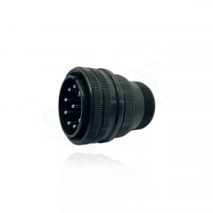 Fujikura, D/MS3106A28-20P, Straight Plug, 10 size 12 and 4 size 16 Pin Contacts, Shell Size 28, Black Trivalent Chromate.