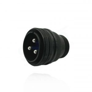 Fujikura, D/MS3106A28-6P, Straight Plug, 3 size 4 Pin Contacts, Shell Size 28, Black Trivalent Chromate.