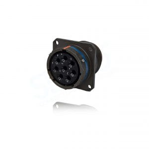Deutsch, 6020-18-8S COND B, Square Flange Receptacle, 8 Socket, Shell Size 18. For use in Military, Aerospace and Autosports. Limited Stock.