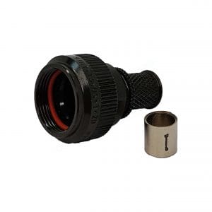 Polamco, 91H1-13-05-1-ZB-HE100, EMI Shielding Adaptor, Shell SIze 13, entry size 05, Straight for MIL-DTL-38999 Series III & IV, Olive Drab Zinc Cobalt.