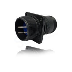 Fujikura, D/MS3100A14S-2P, Wall Mounting Receptacle, 4 size 16 Pin Contacts, Shell Size 14S, Black Trivalent Chromate.