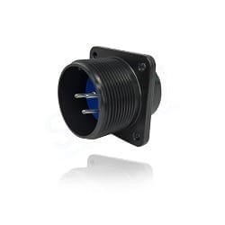 Fujikura, D/MS3102A14S-1P, Box Mounting Receptacle, 3 size 16 Pin Contacts, Shell Size 14S, Black Trivalent Chromate.