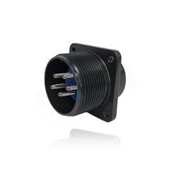 Fujikura, D/MS3102A14S-5P, Box Mounting Receptacle, 5 size 16 Pin Contacts, Shell Size 14S, Black Trivalent Chromate.